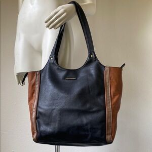 Roxy perfect Black and Brown Leather Tote Bag, well-loved but full of life